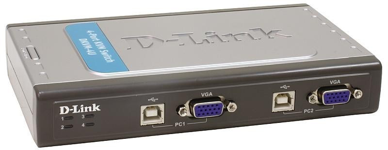 D-Link 2-портовый KVM-переключатель с портами VGA и PS/2 KVM-121/B1A