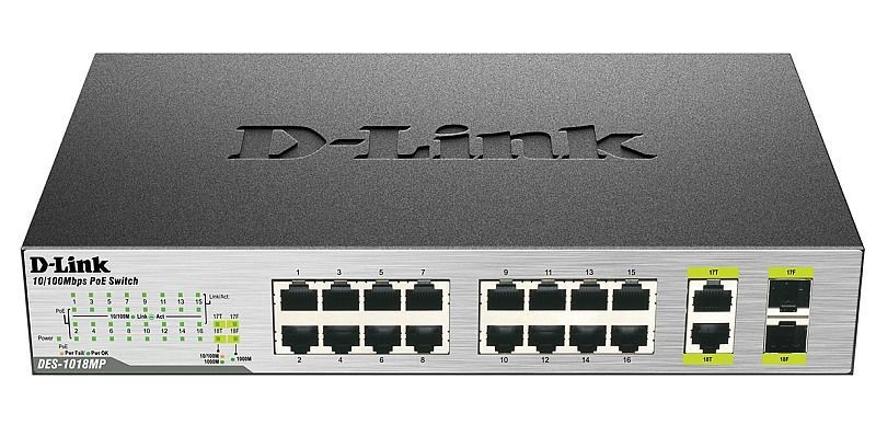 Коммутатор D-Link DES-1018MP (DES-1018MP/A1A)